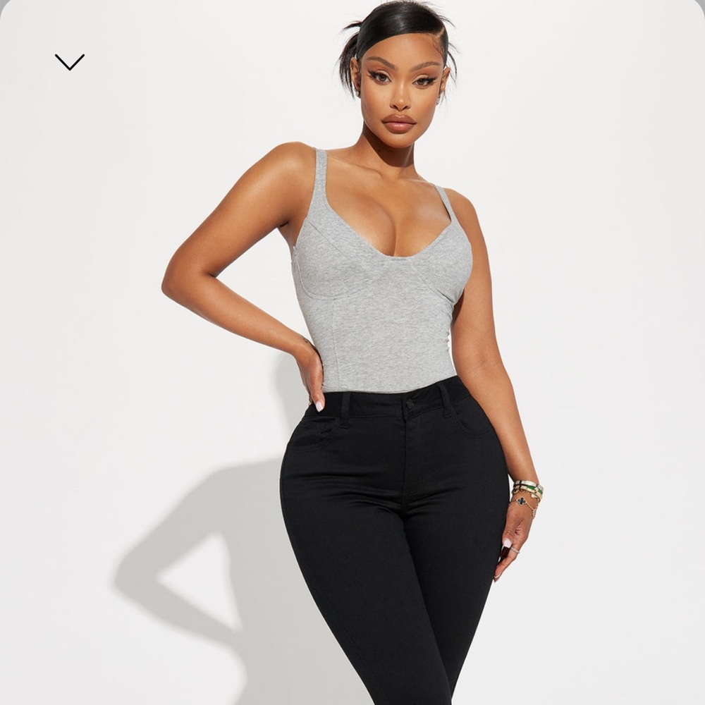 Gray body suit